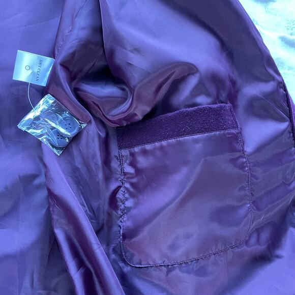 š„Chelsea Studio Wool Blend Burgundy Old Money Timeless Minimalist Overcoat 3X - Picture 9 of 14